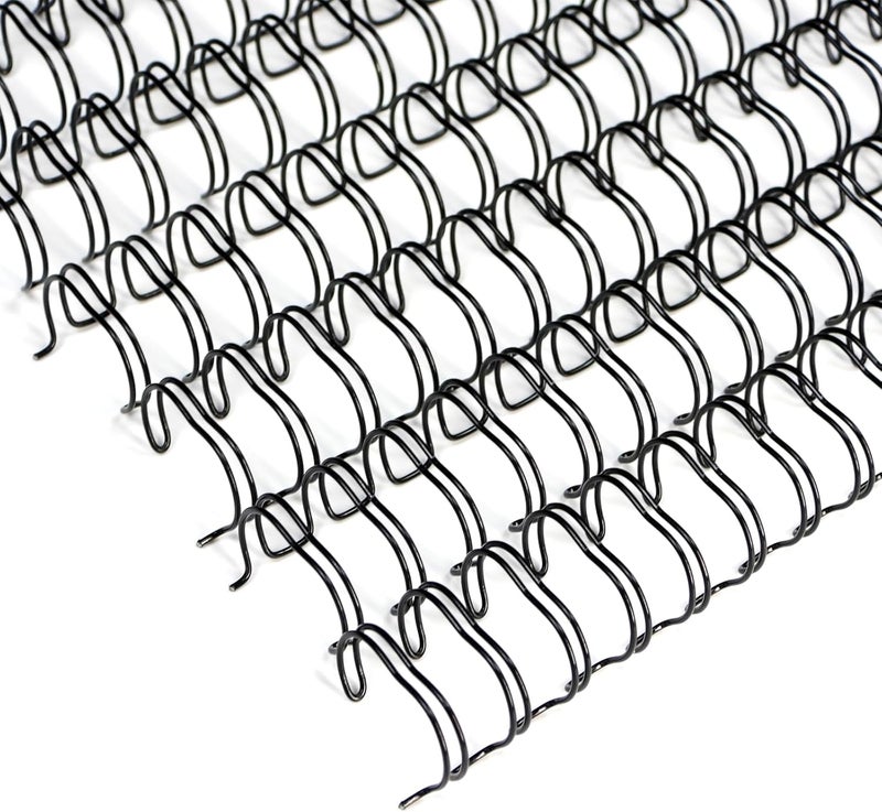 RAYSON WR21222BK Wire Binding Spines, 2:1 Pitch Double Loop Binding Wires 7/8 Inch, 21-Loop Wire Ring Pack of 50 with Black - Image 2